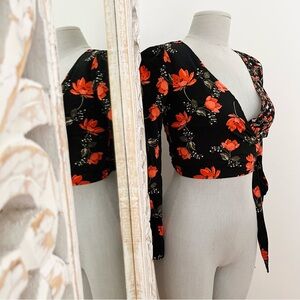 NWOT Floral Wrap Top - Sierra Furtado Collection